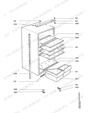 Взрыв-схема холодильника Aeg S2544-6I UK - Схема узла Housing 001